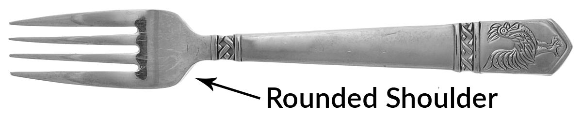 Rooster (Stainless) Individual Salad Fork by Wallace Silver-1