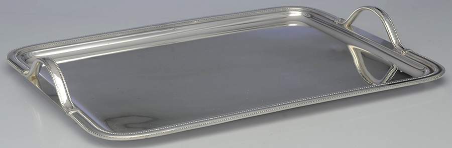 Silverplate Hollowware 16" Handled Rectangular Tray by Wolff-1