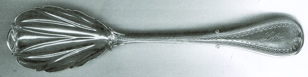 WHS31 (Sterling) Sugar Shell Spoon by Wood & Hughes-1