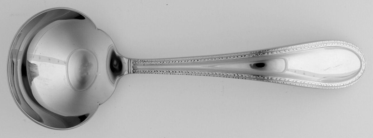 Vera Lace (Stainless) Solid Gravy Ladle by Wedgwood Silver-1