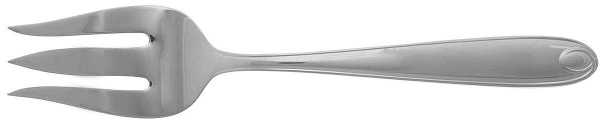Embrace (Stainless) Medium Solid Cold Meat Serving Fork by Wedgwood Silver-1