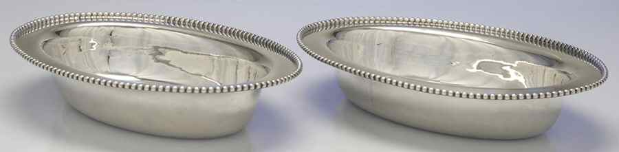 4942 (Sterling, Hollowware) 10" Oval Vegetable (Set of 2) by Whiting Manf Co-1