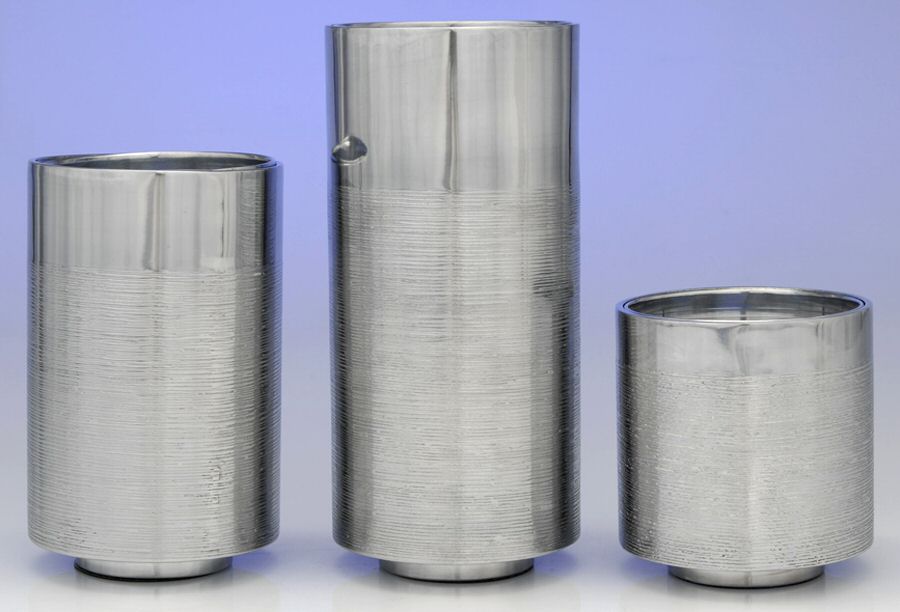 Vesta (Holloware) Candleholder-Pillar(Set/3-4,6,8) by Wedgwood Silver-1