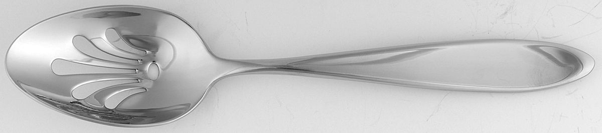 New Oberon (Stainless) Pierced Tablespoon (Serving Spoon) by Wedgwood Silver-1