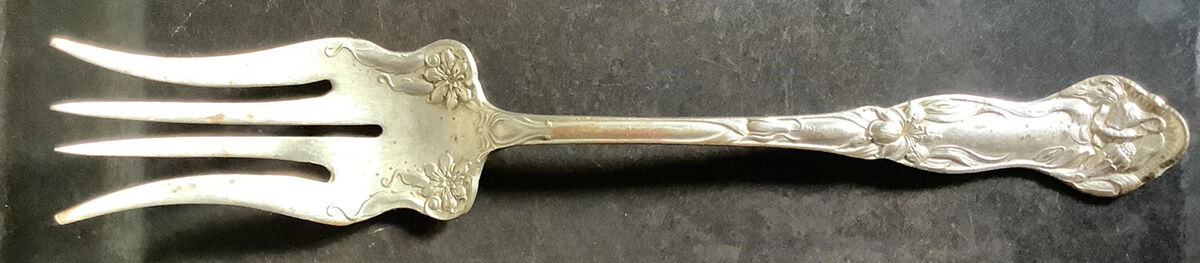 WBM1 (Silverplate) Medium Solid Cold Meat Serving Fork by Wbm Sheffield-1