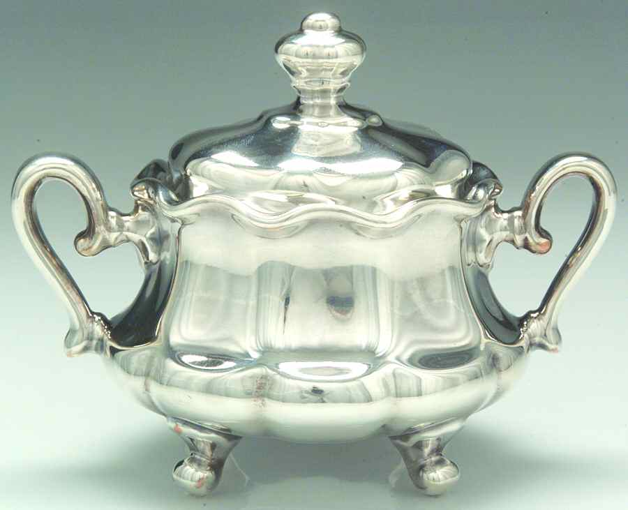 1401 (Silverplate, Hollowware) Sugar Bowl & Lid by WMF Flatware-1