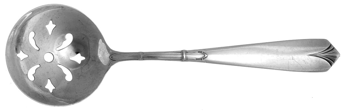 WED21 (Sterling) Solid Bon Bon Spoon with Pierced Bowl by Weidlich Silver-1
