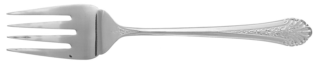 Royal Rose (Silverplate) Medium Solid Cold Meat Serving Fork by Wallace Silver-1