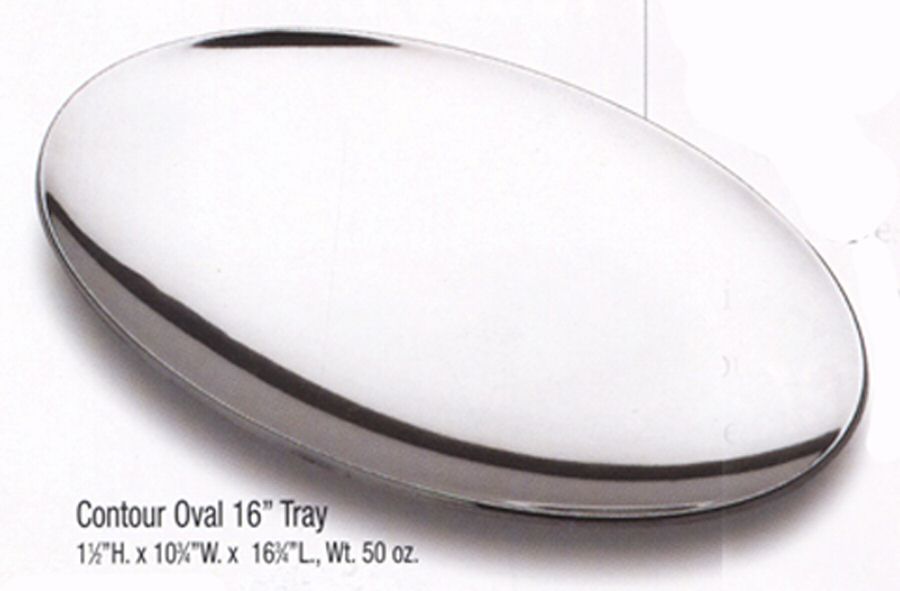 Contour (Armetale, Hollowware) 16" Oval Tray by Wilton Armetale-1