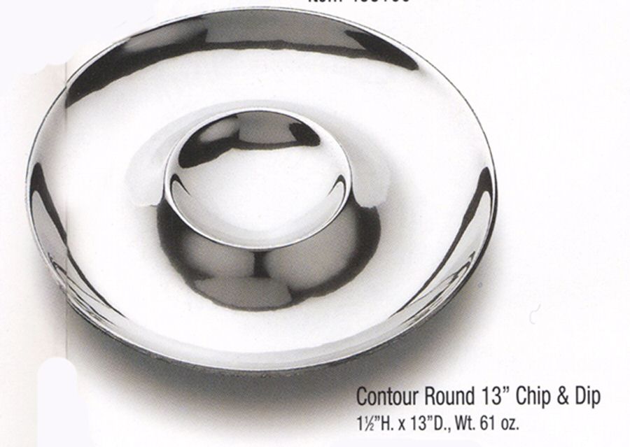 Contour (Armetale, Hollowware) 1 Piece Chip and Dip Set by Wilton Armetale-1