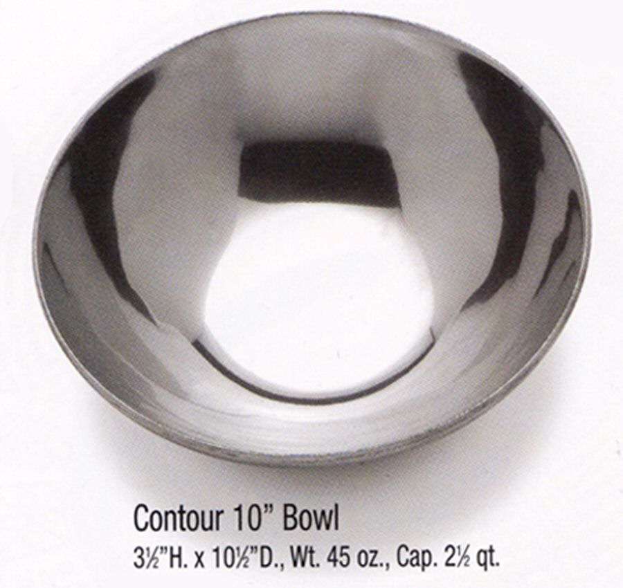 Contour (Armetale, Hollowware) 10" Round Bowl by Wilton Armetale-1