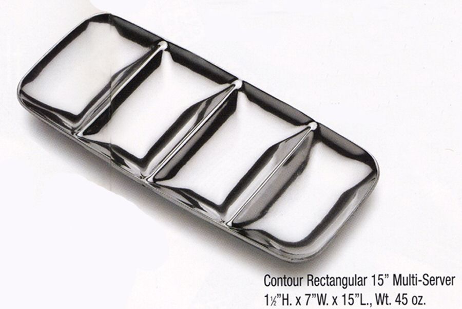 Contour (Armetale, Hollowware) 4 Part Relish Dish by Wilton Armetale-1
