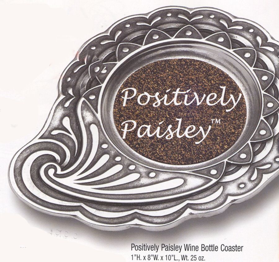 Positively Paisley (Armetale, Hollowware) Wine Bottle Coaster by Wilton Armetale-1