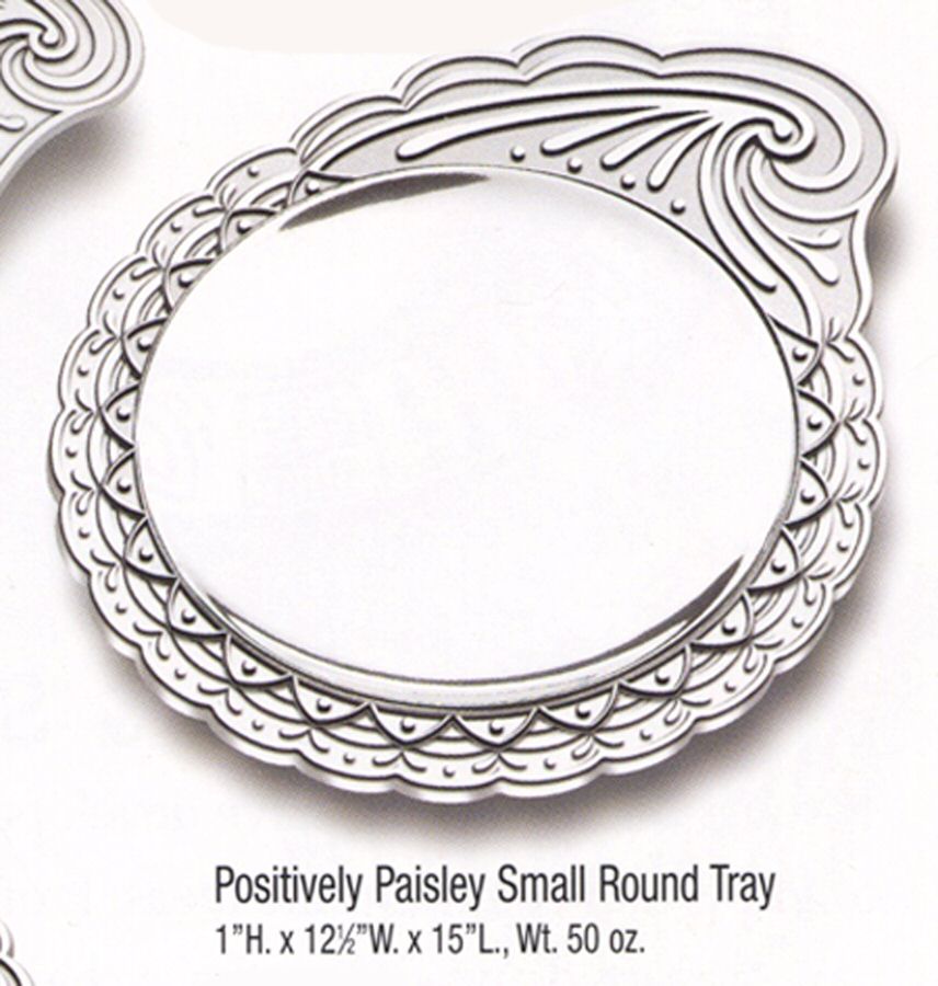 Positively Paisley (Armetale, Hollowware) 12" Round Tray by Wilton Armetale-1