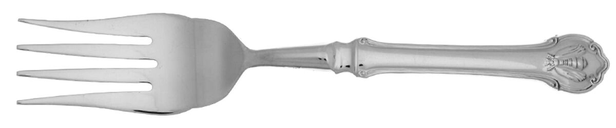 Napoleon Bee (Stainless) Cold Meat Fork Large, Stainless Tines HC by Wallace Silver-1