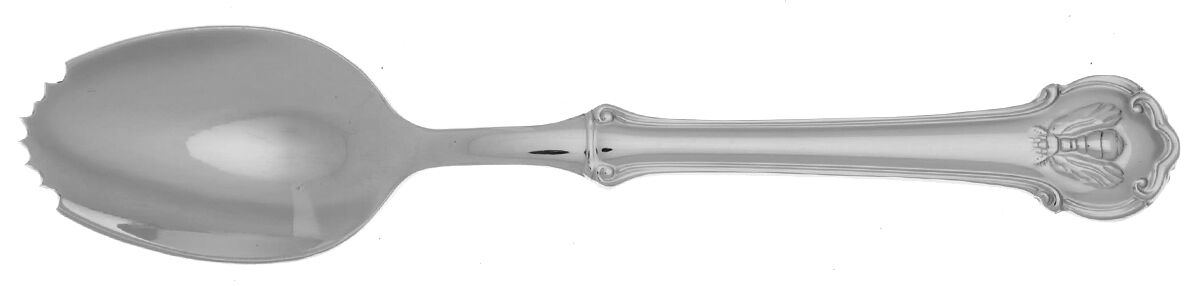 Napoleon Bee (Stainless) Fruit/Orange Spoon Individual, Serrated Bowl HC by Wallace Silver-1