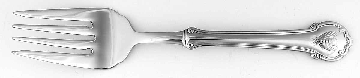 Napoleon Bee (Stainless) Medium Solid Cold Meat Serving Fork by Wallace Silver-1