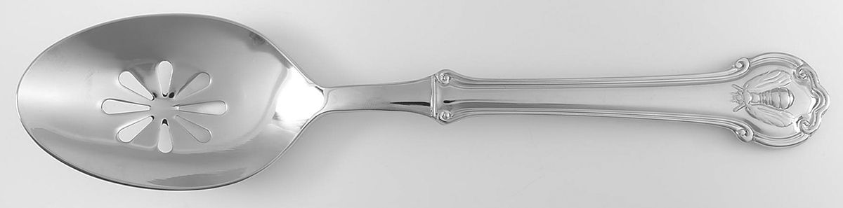 Napoleon Bee (Stainless) Pierced Tablespoon (Serving Spoon) by Wallace Silver-1