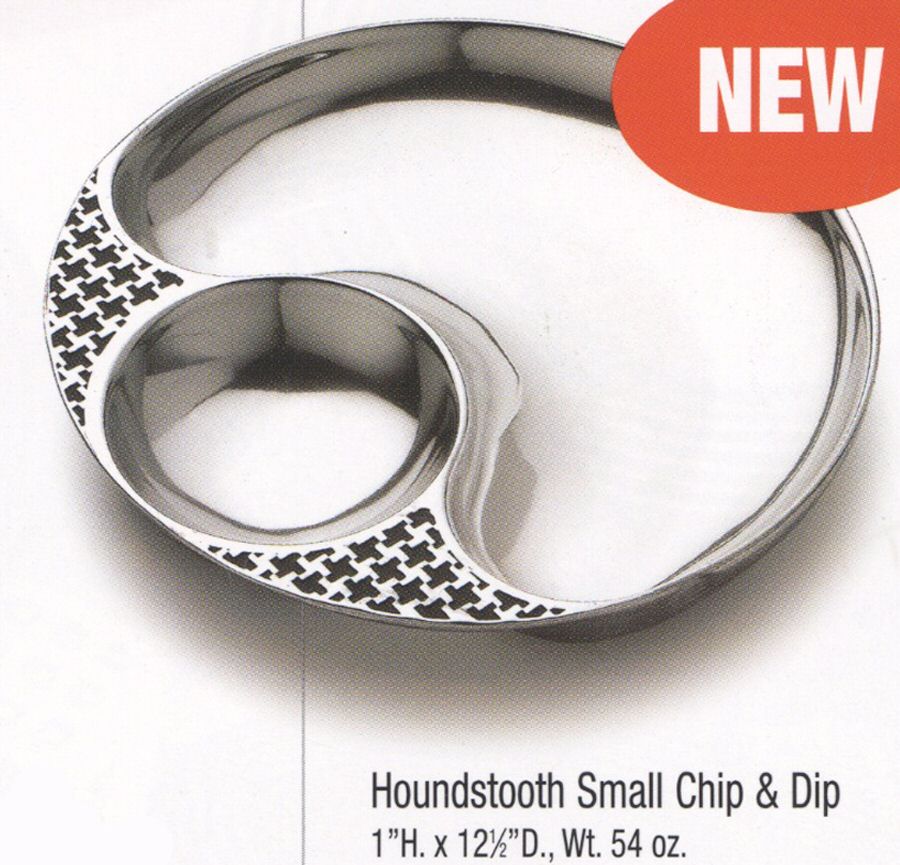 Houndstooth (Armetale, Hollowware) Small 1 Piece Chip & Dip Set by Wilton Armetale-1