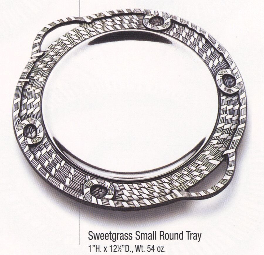Sweetgrass (Armetale, Hollowware) 12" Round Tray by Wilton Armetale-1