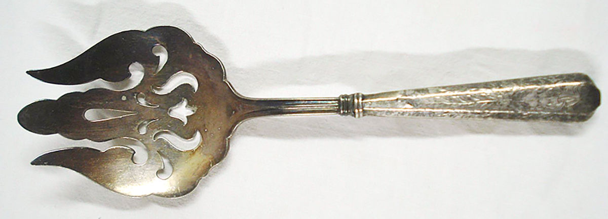 WSC45 (Sterling) Salad Serving Fork with Plated Prongs by Webster Co-1