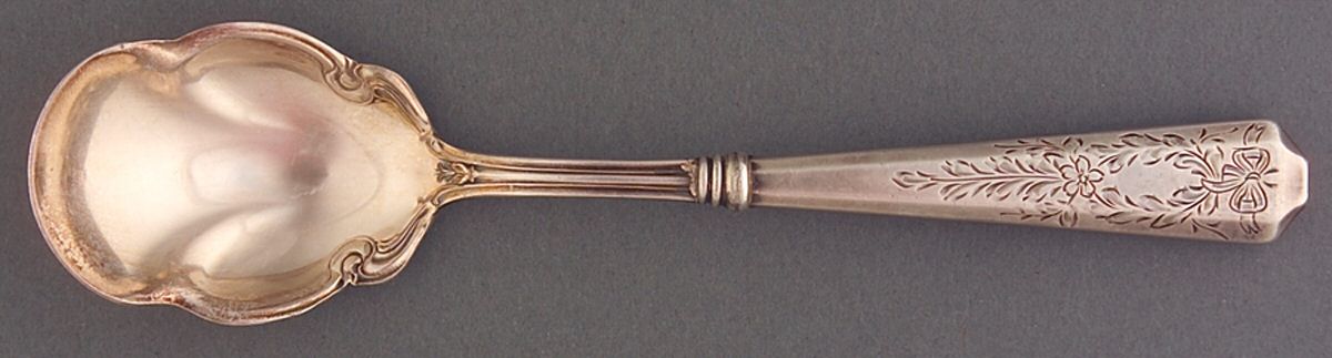 WSC45 (Sterling) Hollow Handle Sugar Shell Spoon by Webster Co-1