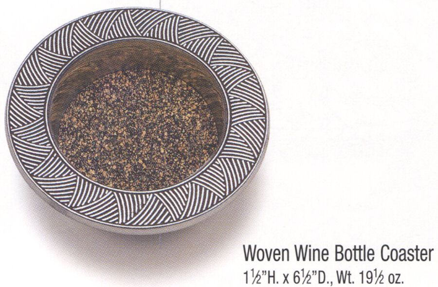 Woven (Armetale, Hollowware) Wine Bottle Coaster by Wilton Armetale-1