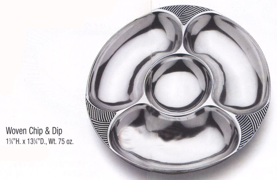 Woven (Armetale, Hollowware) 1 Piece Chip and Dip Set by Wilton Armetale-1