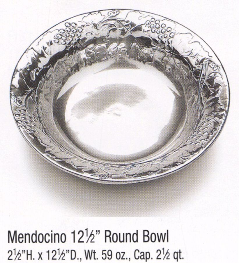 Mendocino (Armetale, Hollowware) 12" Round Bowl by Wilton Armetale-1