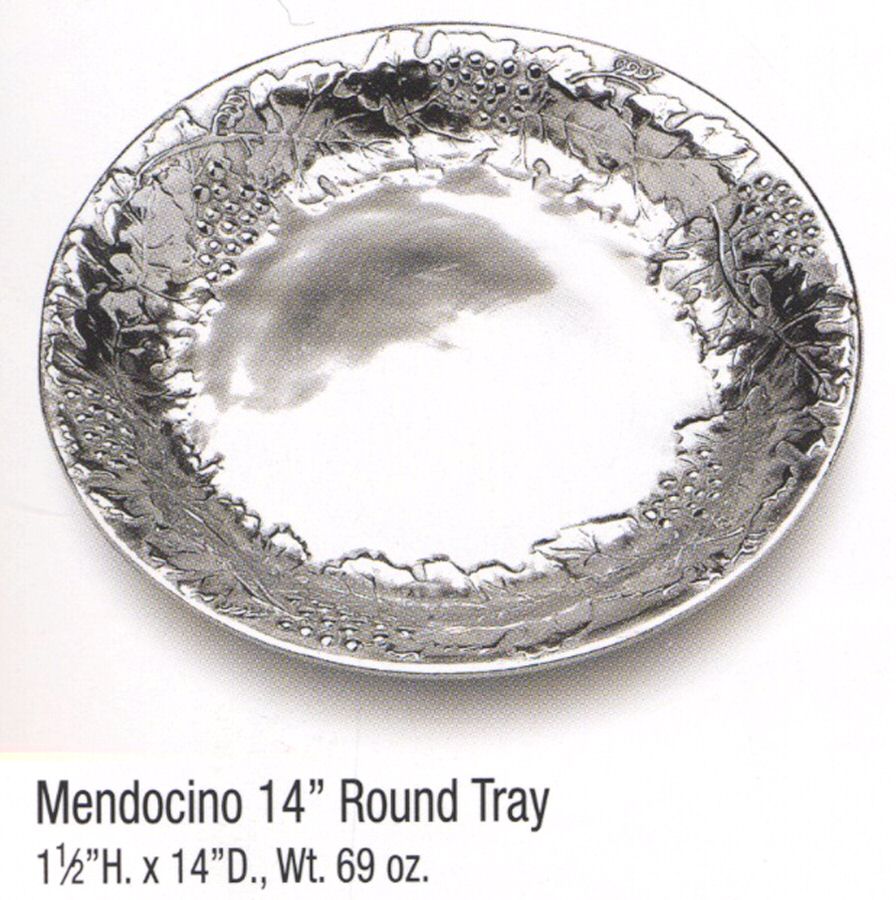 Mendocino (Armetale, Hollowware) 14" Round Tray by Wilton Armetale-1