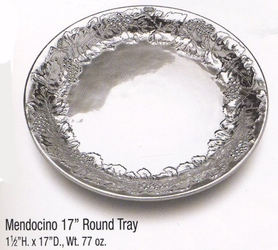 Mendocino (Armetale, Hollowware) 17" Round Tray by Wilton Armetale-1