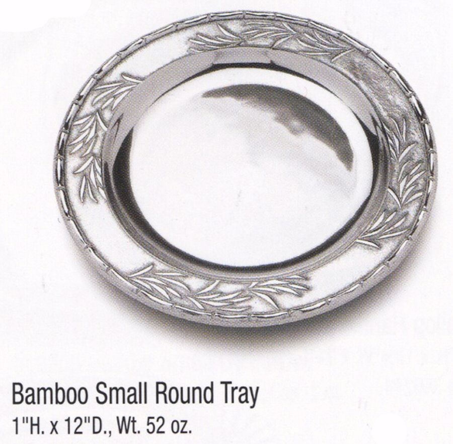 Bamboo (Armetale, Hollowware) 12" Round Tray by Wilton Armetale-1