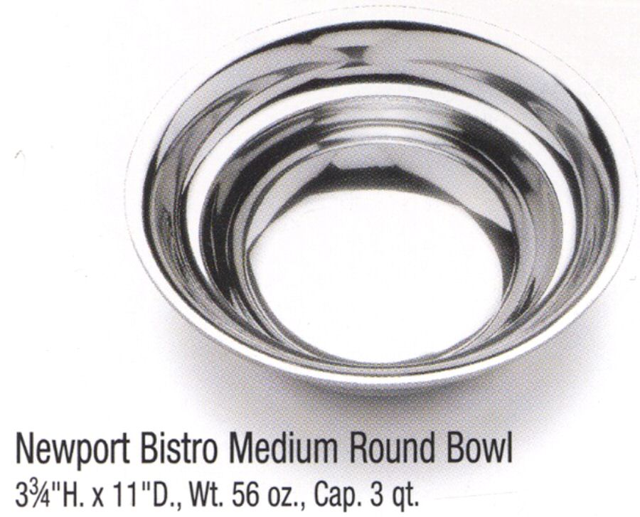 Newport Bistro (Armetale, Hollowware) 11" Round Bowl by Wilton Armetale-1