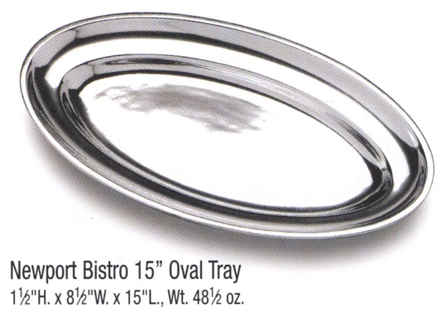 Newport Bistro (Armetale, Hollowware) 15" Oval Tray by Wilton Armetale-1