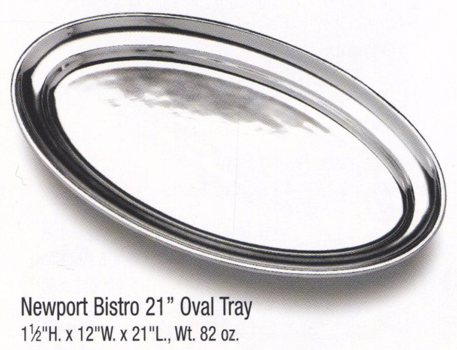 Newport Bistro (Armetale, Hollowware) 21" Oval Tray by Wilton Armetale-1