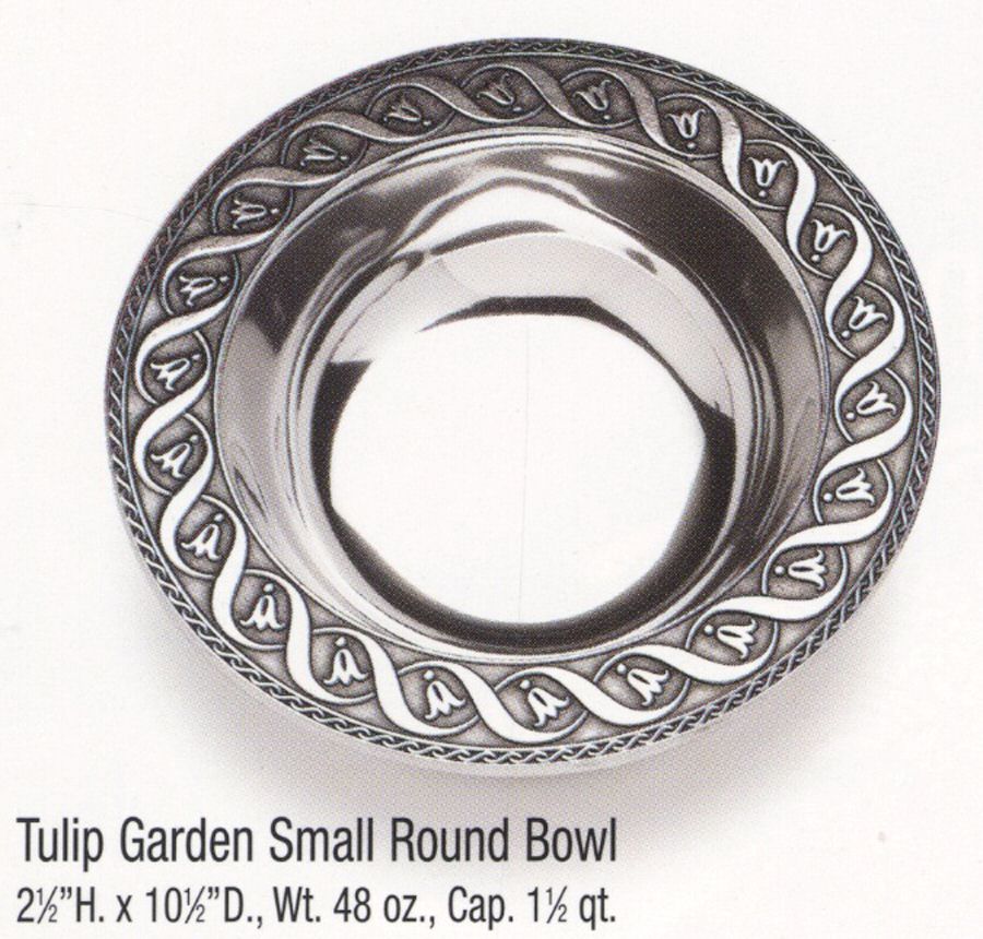 Tulip Garden (Armetale, Hollowware) 10" Round Bowl by Wilton Armetale-1