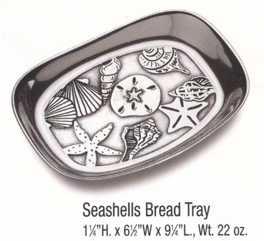 Seashells (Armetale, Hollowware) Bread Tray by Wilton Armetale-1