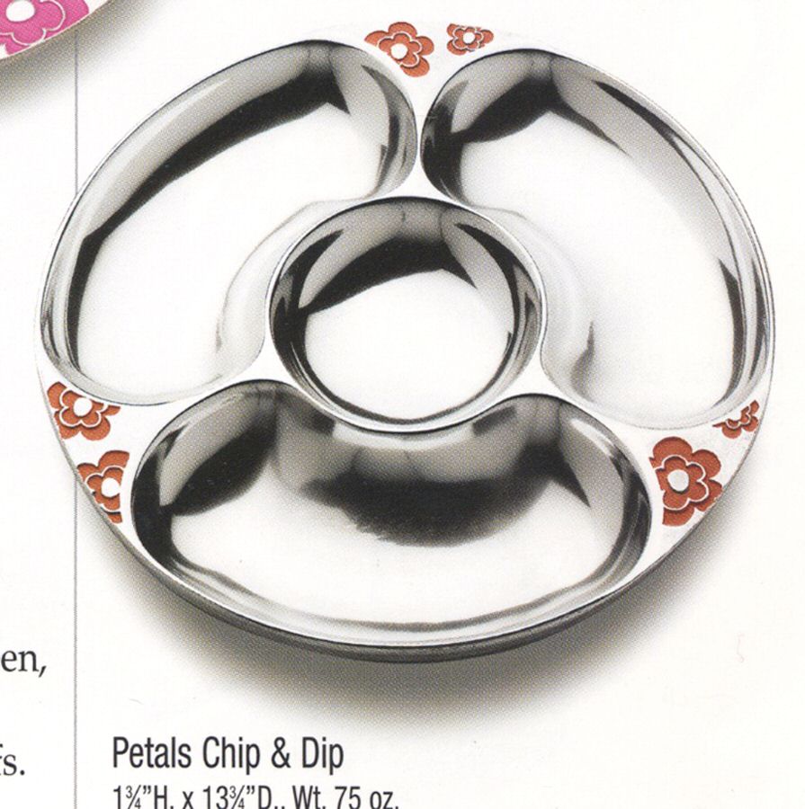 Petals (Armetale, Hollowware) 1 Piece Chip and Dip Set by Wilton Armetale-1