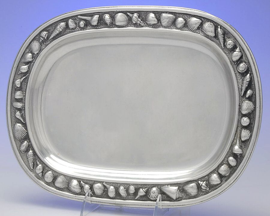 Shell (Armetale, Hollowware) 13" Oval Tray by Wilton Armetale-1