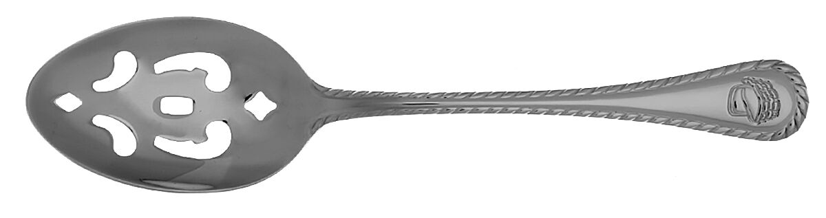 Basketweave (Stainless) Pierced Tablespoon (Serving Spoon) by Wallace Silver-1