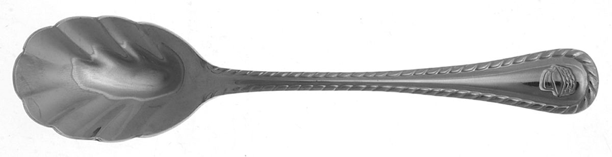 Basketweave (Stainless) Sugar Shell Spoon by Wallace Silver-1