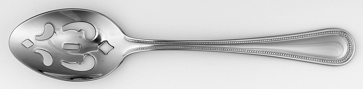 Gramercy (Stainless) Pierced Tablespoon (Serving Spoon) by Wallace Silver-1