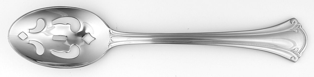 Grand Ballroom (Stainless) Pierced Tablespoon (Serving Spoon) by Wallace Silver-1
