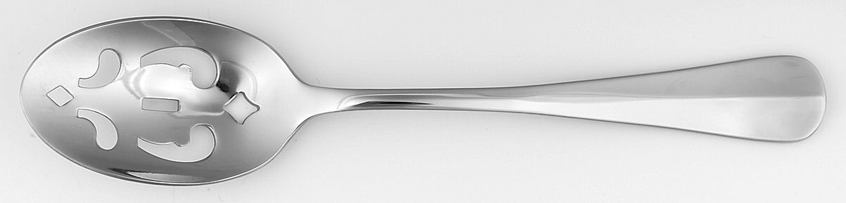 Wilshire (Stainless) Pierced Tablespoon (Serving Spoon) by Wallace Silver-1
