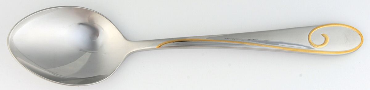 Ballet Ribbon Gold (Stainless) Tablespoon (Serving Spoon) by Waterford-1