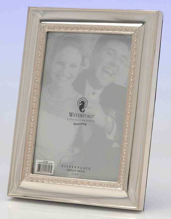 Powerscourt (Silverplate, Hollowware) Frame-Holds 4" X 6" Picture by Waterford-1