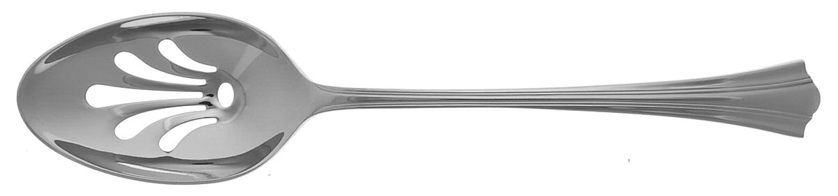 Cadenza (Stainless) Pierced Tablespoon (Serving Spoon) by Wedgwood Silver-1