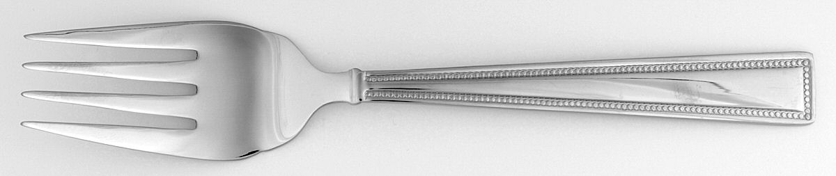 Imperial Bead (Stainless) Medium Solid Cold Meat Serving Fork by Wallace Silver-1