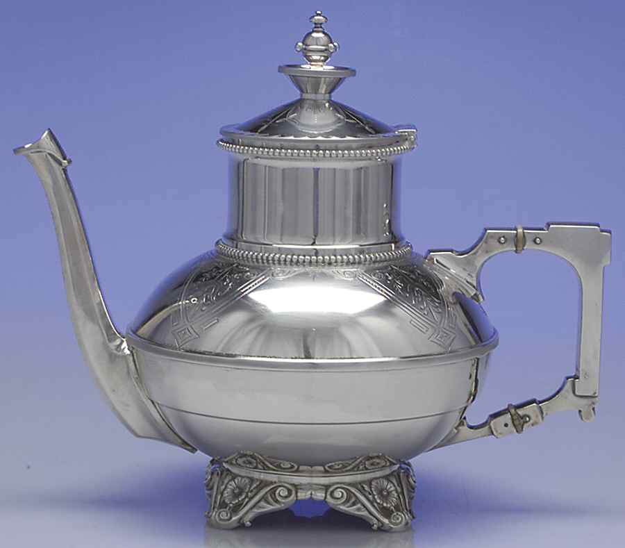17 (Sterling, Hollowware) Coffee Pot by Wood & Hughes-1