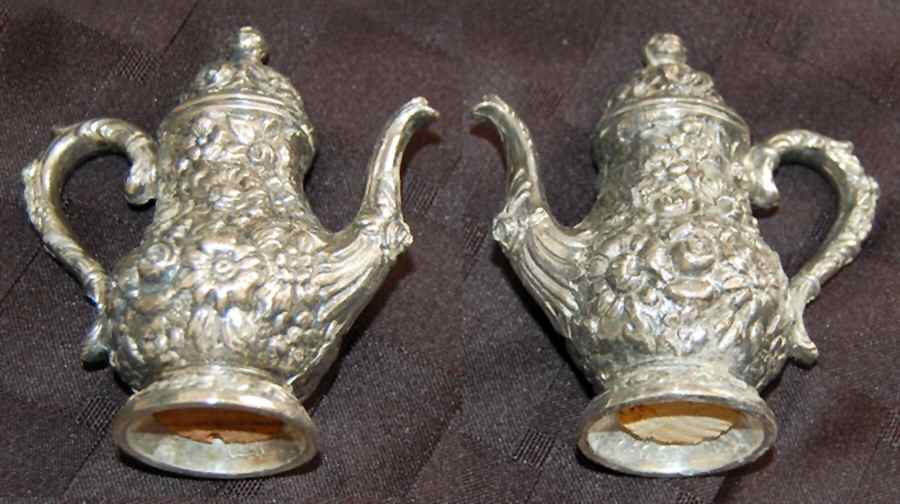 C106 (Sterling, Hollowware) Salt and Pepper Set by Weidlich Silver-1